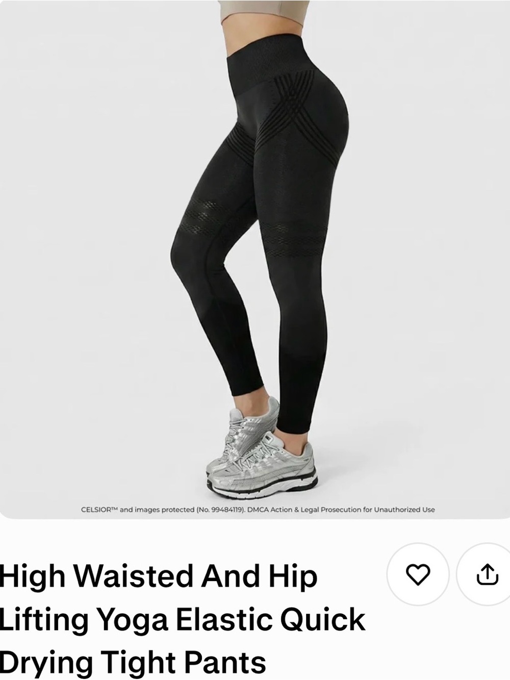 High Waisted Hip-Lifting Seamless Yoga Leggings - Black